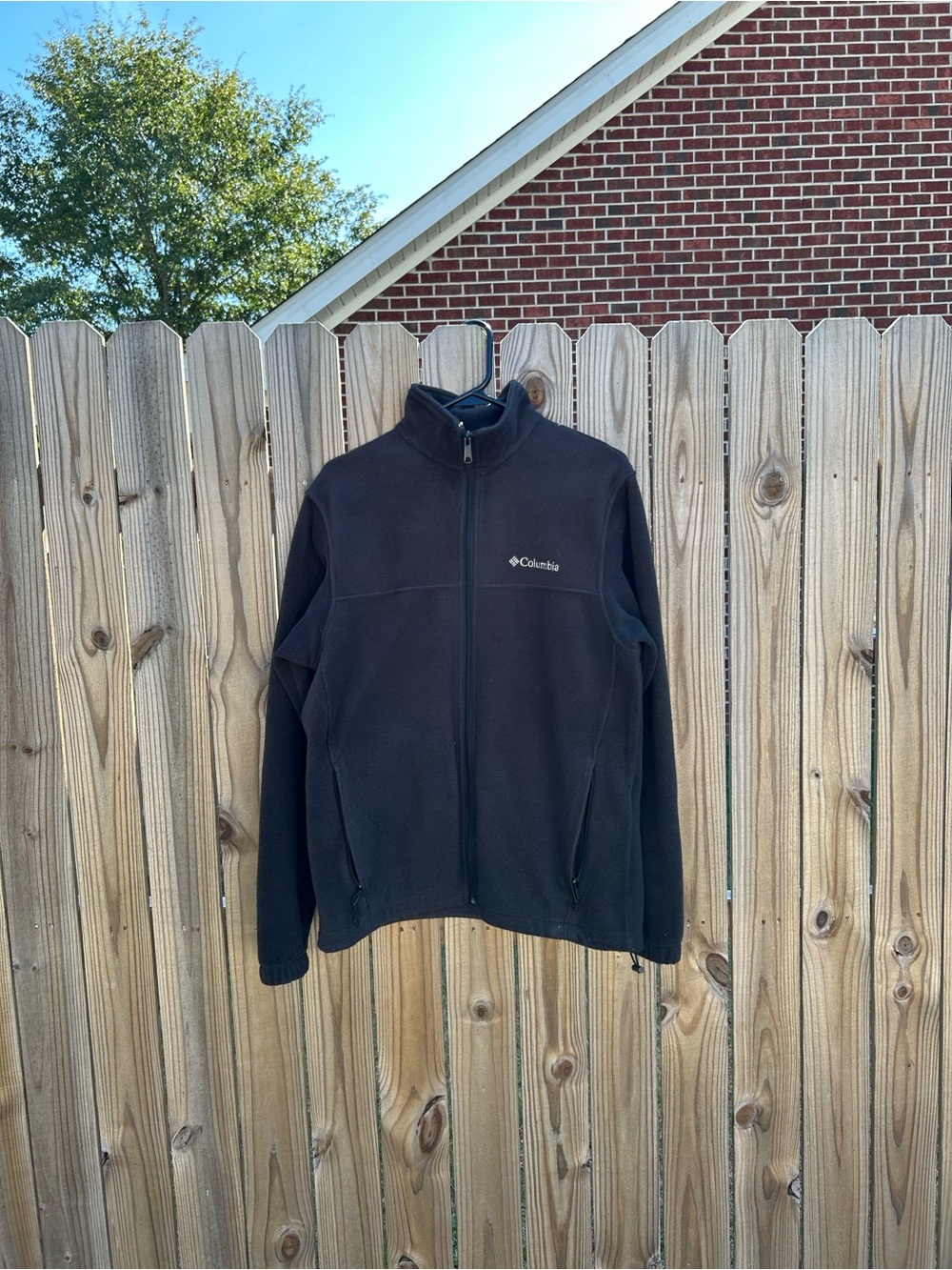 Columbia Men's Black Full-Zip Lightweight Fleece Jacket